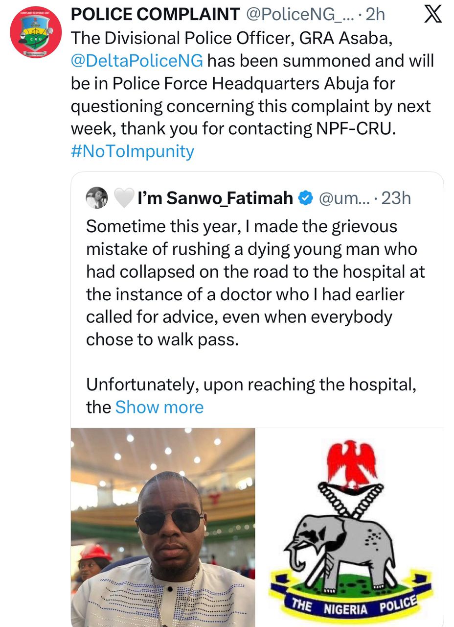 Update: DPO who allegedly accused good samaritan of m#rder summoned to police headquarters